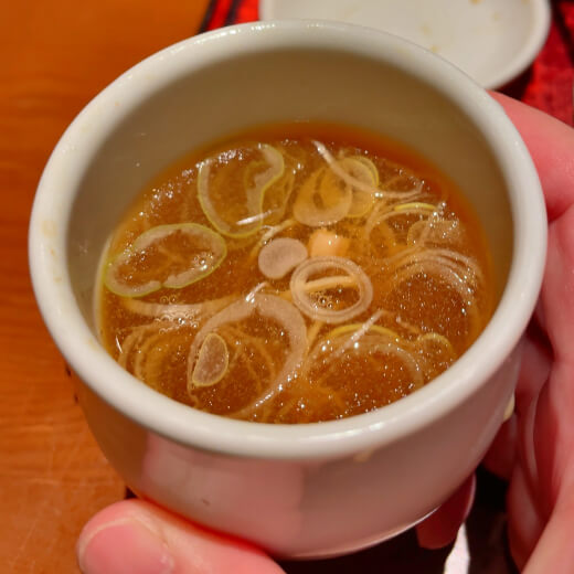 香露庵　きざみ汁そば湯割り